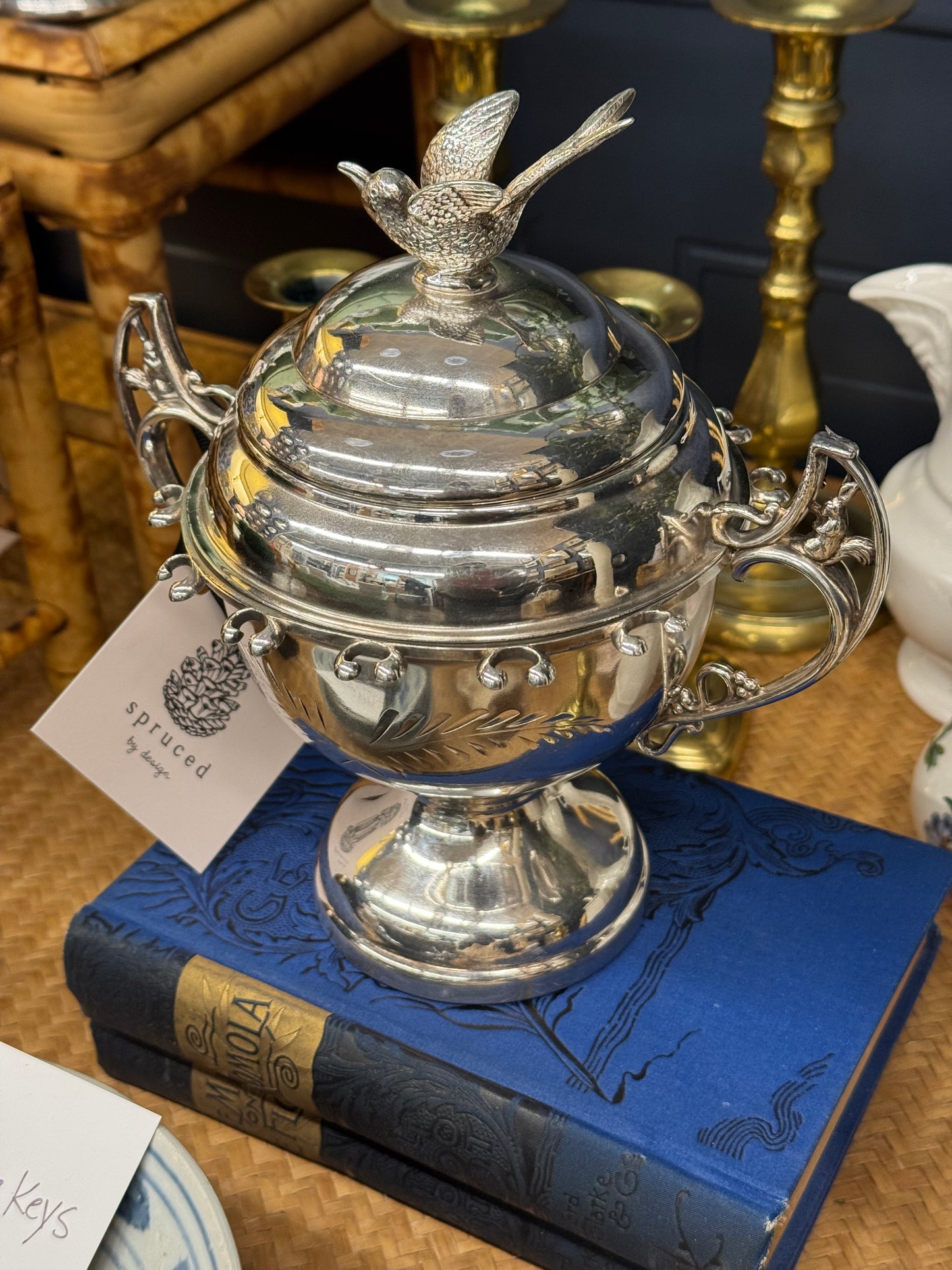 WM Rogers Silver Plate Sugar Bowl